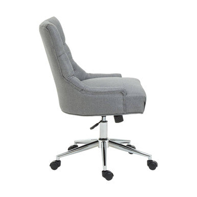 Anita Grey Fabric & Chrome Base Home Office Chair