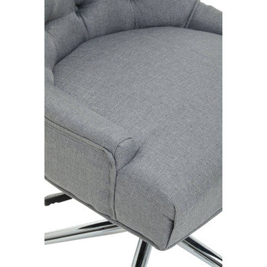 Anita Grey Fabric & Chrome Base Home Office Chair