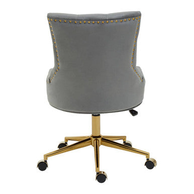Anita Grey Velvet & Gold Base Home Office Chair