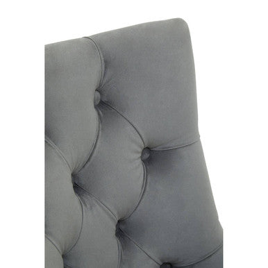 Anita Grey Velvet & Gold Base Home Office Chair