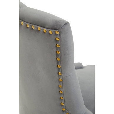 Anita Grey Velvet & Gold Base Home Office Chair