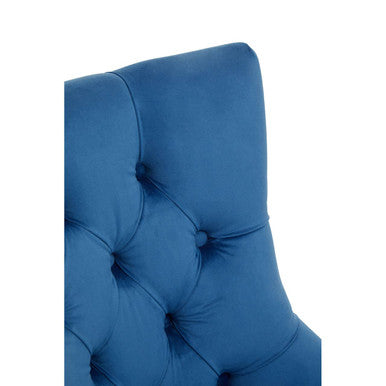 Anita Blue Velvet & Gold Base Home Office Chair