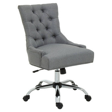 Anita Grey Fabric & Chrome Base Home Office Chair