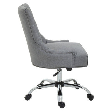 Anita Grey Fabric & Chrome Base Home Office Chair