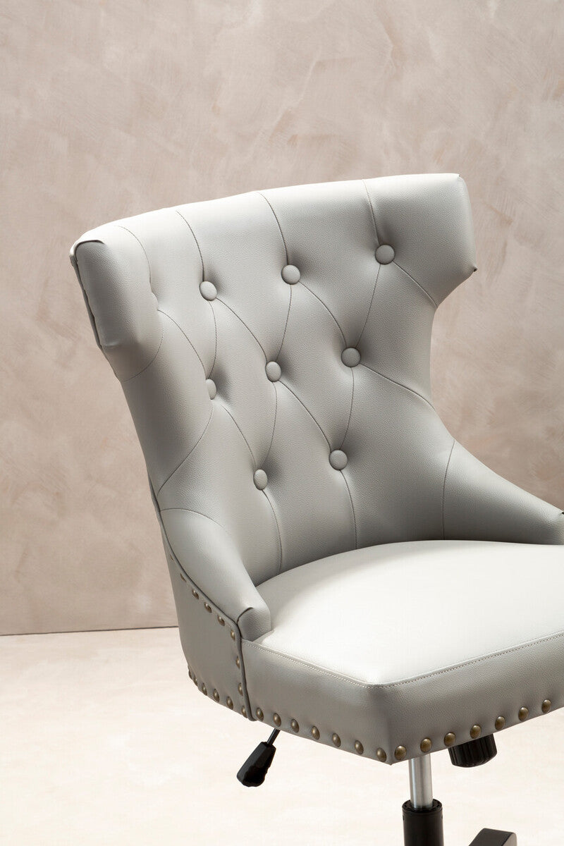 Walson Grey Leather Home Office Chair