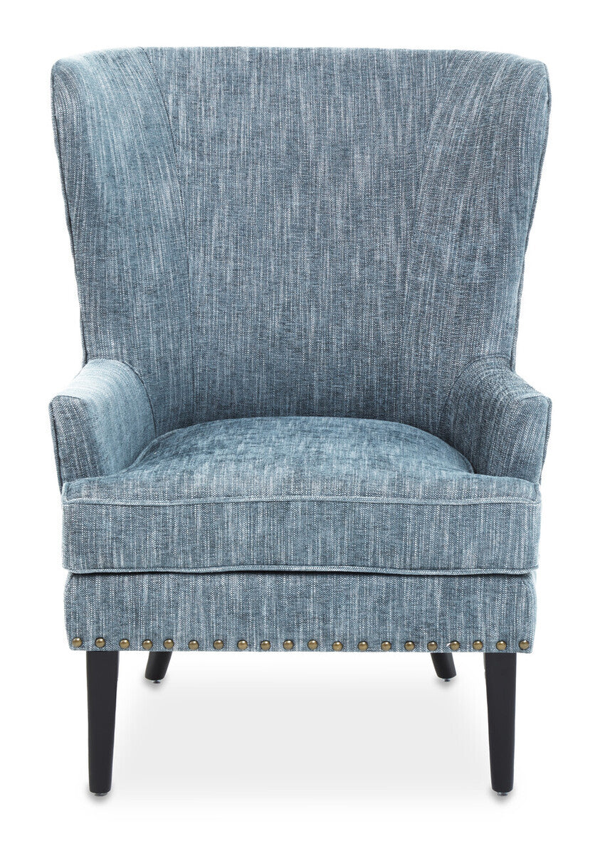 Welham Wingback Fabric Grey Lounge Chair