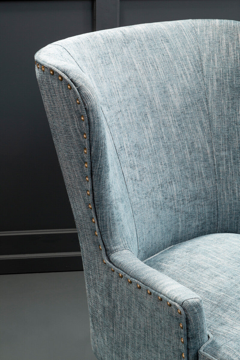 Welham Wingback Fabric Grey Lounge Chair