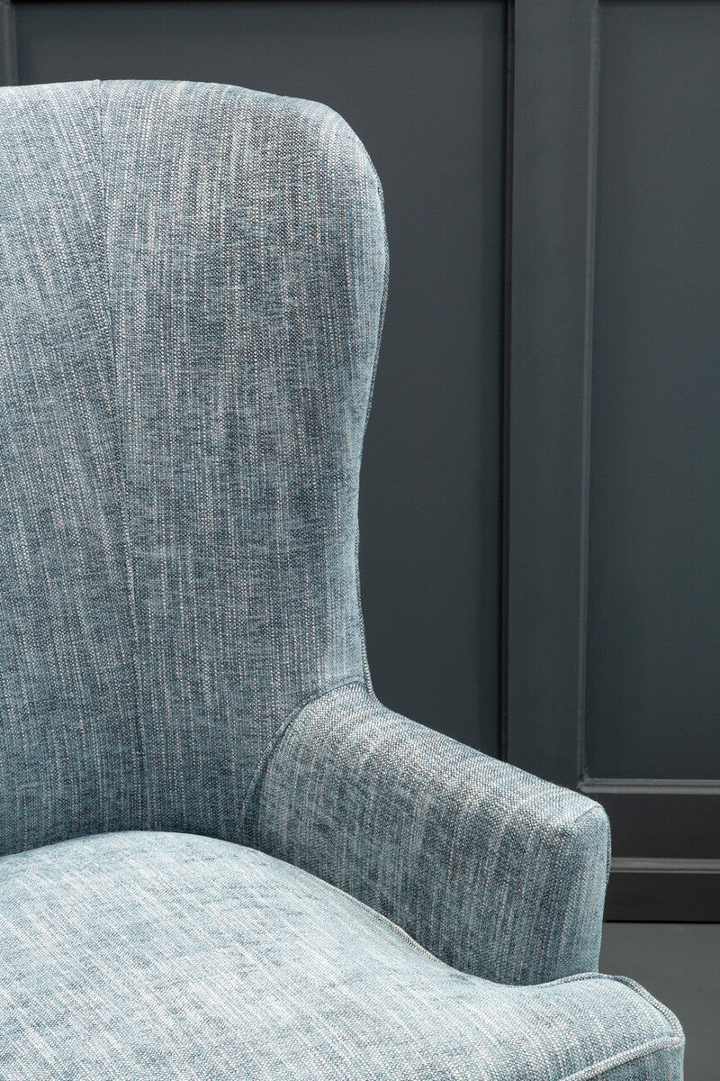 Welham Wingback Fabric Grey Lounge Chair