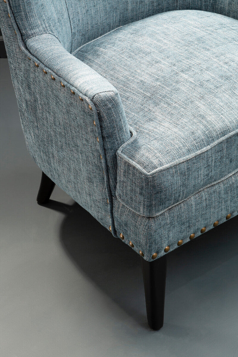 Welham Wingback Fabric Grey Lounge Chair