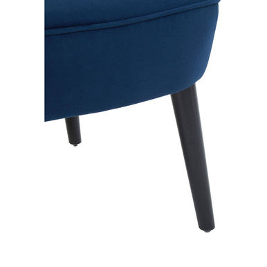 Wexley Wingback Blue Mid-Century Lounge Chair