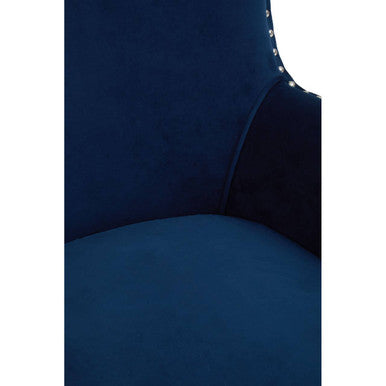 Wexley Wingback Blue Mid-Century Lounge Chair