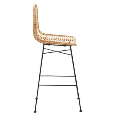 Manado Bar Chair Rattan Matte Black