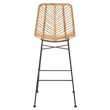 Manado Bar Chair Rattan Matte Black