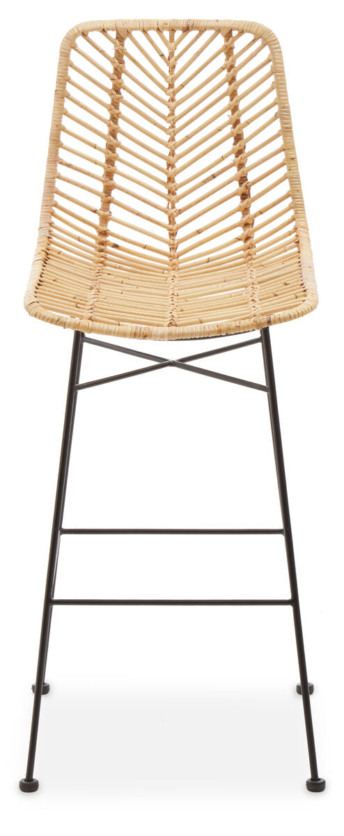 Manado Bar Chair Rattan Matte Black