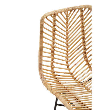 Manado Bar Chair Rattan Matte Black