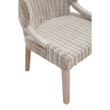 Manado Wicker Chair Mahogany Natural Rustic