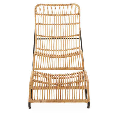 Manado Rattan Chair & Footstool Set