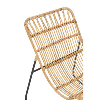 Manado Rattan Chair & Footstool Set