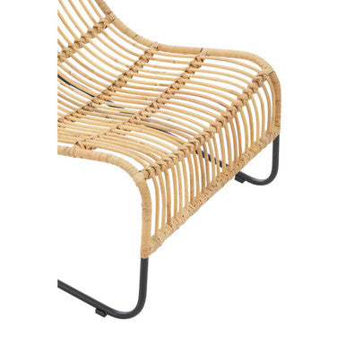 Manado Rattan Chair & Footstool Set