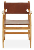 Kendari Antique Brown Leather Chair