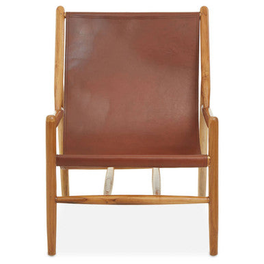 Kendari Antique Dark Brown Leather Chair