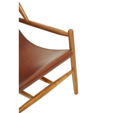 Kendari Antique Dark Brown Leather Chair