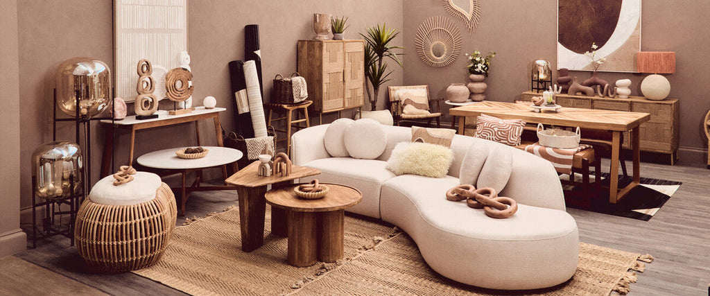 Natural Teak Wood Dining Table With Herringbone Top & Gold Metal Frame, Kendari