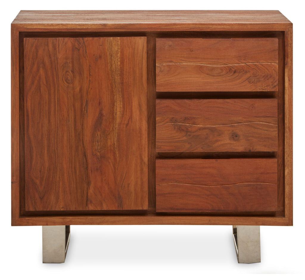 Simla Acacia Wood 1 Door & 3 Drawers Sideboard
