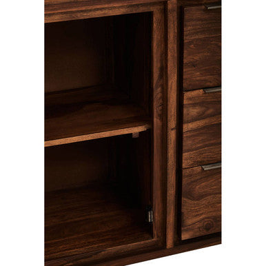 Surati Two Door Three Drawer Sheesham & Acacia Sideboard