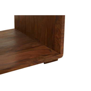 Solid Sheesham Wood Coffee Table With Open Centre & Lower Storage Shelf, Surati