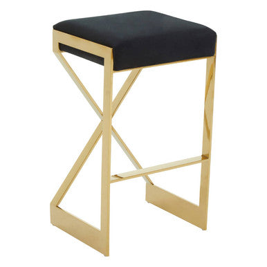 Azalea Black & Gold Bar Stool