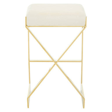 Azalea Ivory & Gold Bar Stool