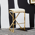 Azalea Ivory & Gold Bar Stool