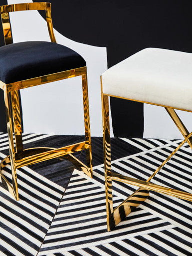 Azalea Ivory & Gold Bar Stool