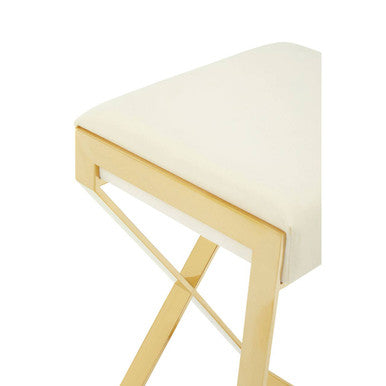 Azalea Ivory & Gold Bar Stool