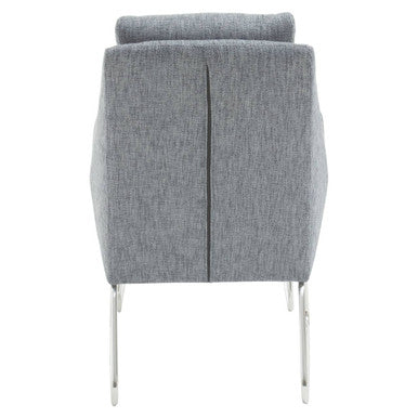 Azalea Grey Fabric Lounge Chair & Footstool Set