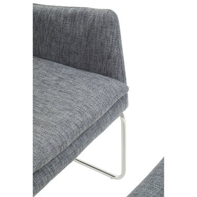 Azalea Grey Fabric Lounge Chair & Footstool Set