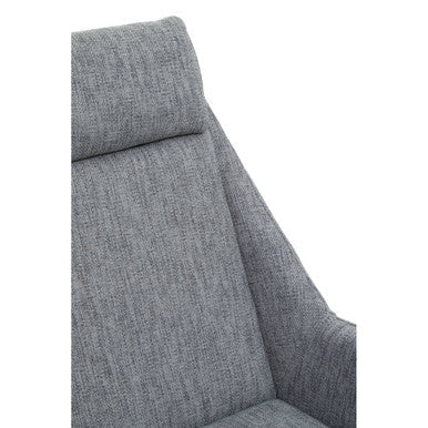Azalea Grey Fabric Lounge Chair & Footstool Set