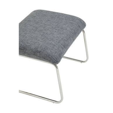Azalea Grey Fabric Lounge Chair & Footstool Set