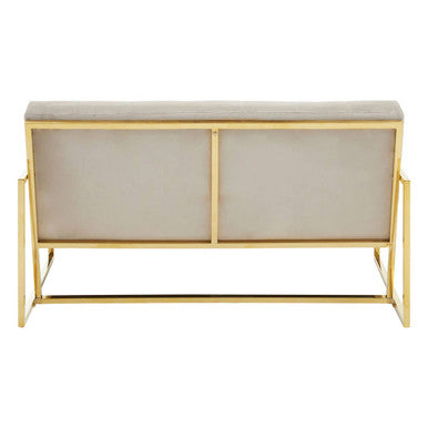 2 Seat Mink Velvet Sofa, Azalea