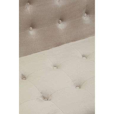 2 Seat Mink Velvet Sofa, Azalea