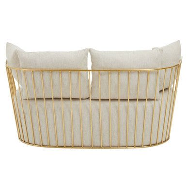 2 Seat Natural Fabric Sofa, Azalea