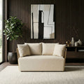 2 Seat Natural Fabric Sofa, Azalea