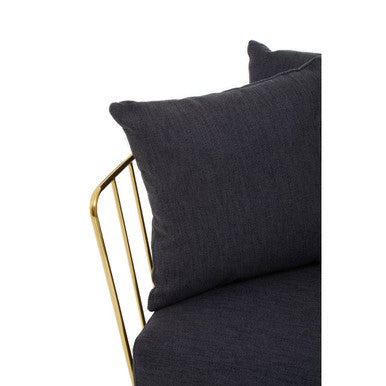 Azalea Black Fabric & Metal Chair