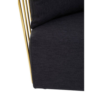Azalea Black Fabric & Metal Chair