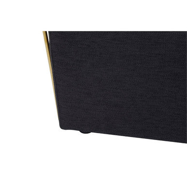 2 Seat Black Fabric Sofa, Azalea