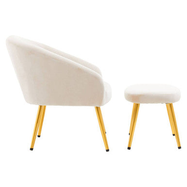 Yasmeen Beige Chair & Footstool
