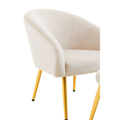 Yasmeen Beige Chair & Footstool