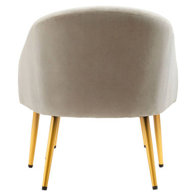 Yasmeen Mink Velvet Chair & Footstool