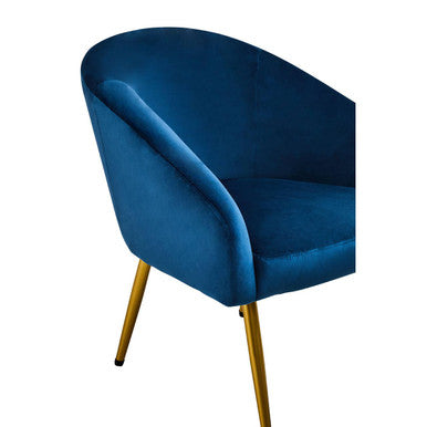 Yasmeen Midnight Blue Chair & Footstool